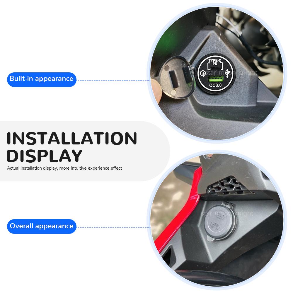 For Honda NX 400  NX400 2025 Accessories Motorcycle QC3.0 USB Type C PD Fast Charger Power Adapter Plug Socket