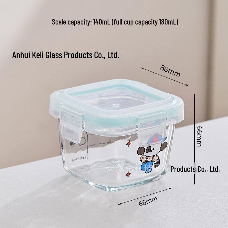 Abay Portable Glass Baby Food Storage Container Set