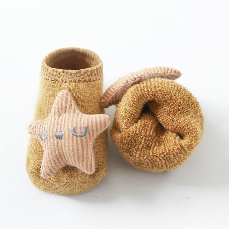 Tlusté froté ponožky Ponožky pro miminko Batole Panenka Kreslené Protiskluzové ponožky pro novorozence Dětské podlahové ponožky udržují teplo Ponožky pro kojence