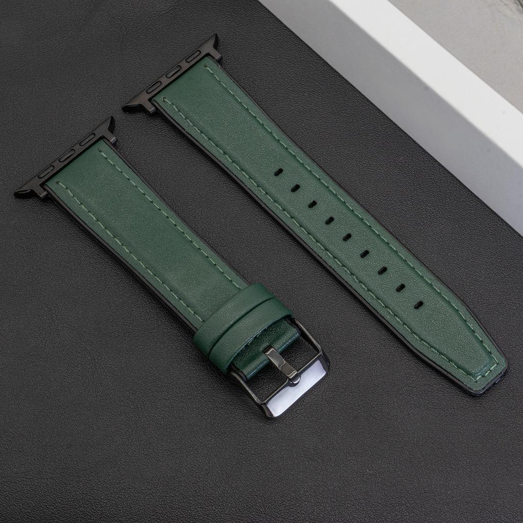 Leather Strap for Apple Watch Band Ultra 2 49mm 46mm 44mm 45mm 42mm 41mm 40mm Bracelet for Iwatch Series 10 9 8 7 6 5 4 Correas
