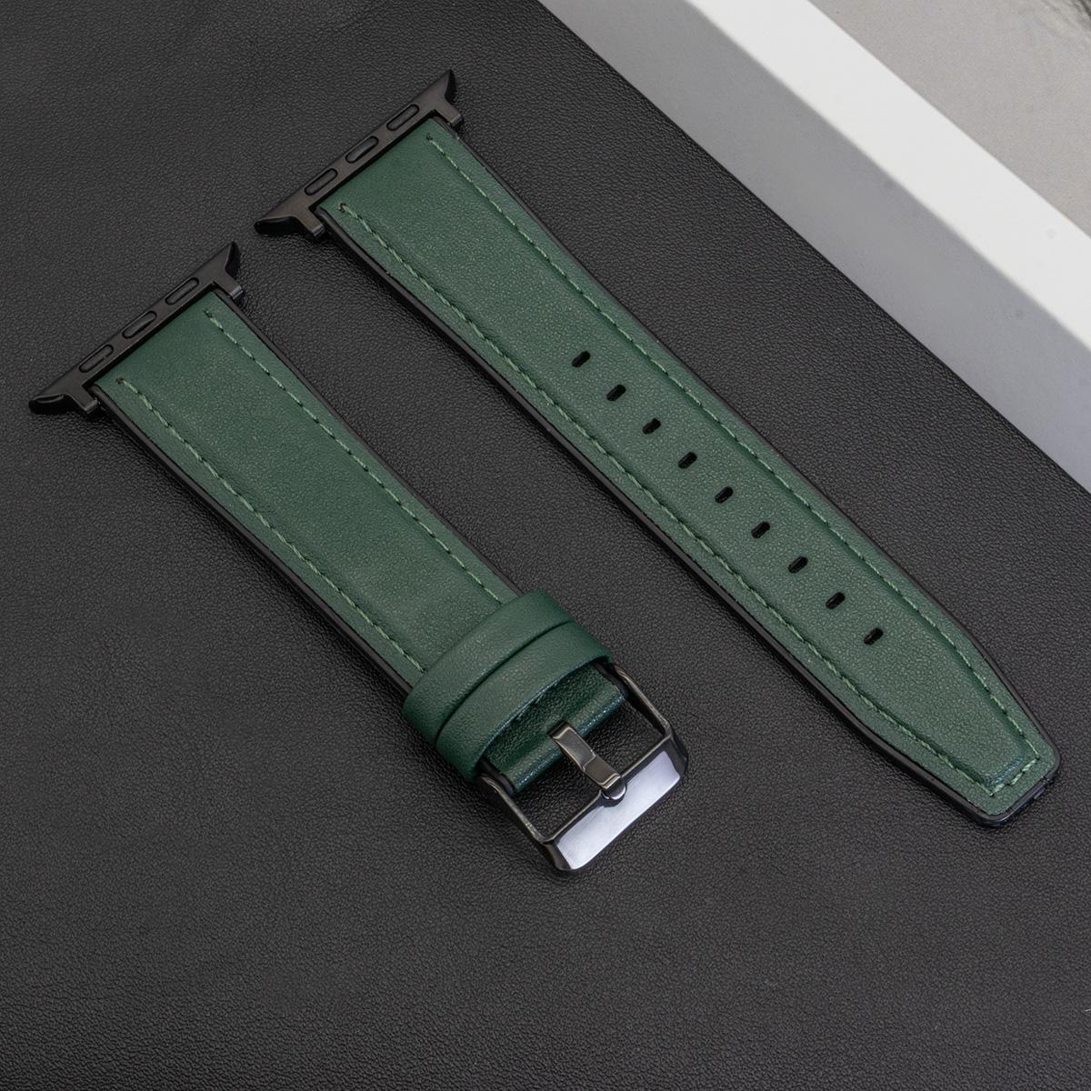 

Кожаный ремешок для Apple Watch Band Ultra 2 49мм 46мм 44мм 45мм 42мм 41мм 40мм Браслет для Iwatch Серии 10 9 8 7 6 5 4 Correas 38mm 40mm 41mm