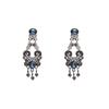Silver Needle Ethnic Style Diamond-set Pearl Fringed Earrings Retro Ethnic Style Stud Earrings Women's Earrings Design Sense Niche