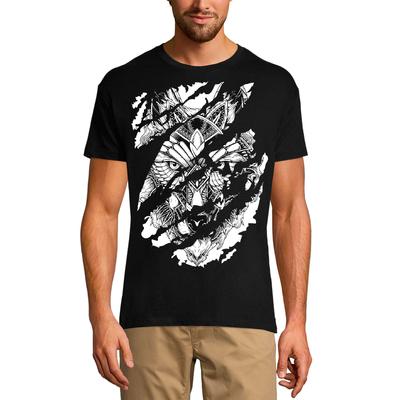 Zerrissenes Herren T-Shirt Warrior Wolf - Lustiges T-Shirt für Männer