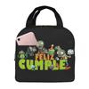 Custom Plants Gaming Zombies Insulated Lunch Bags for School Office Video Game Waterproof Thermal Cooler Lunch Box Unisex