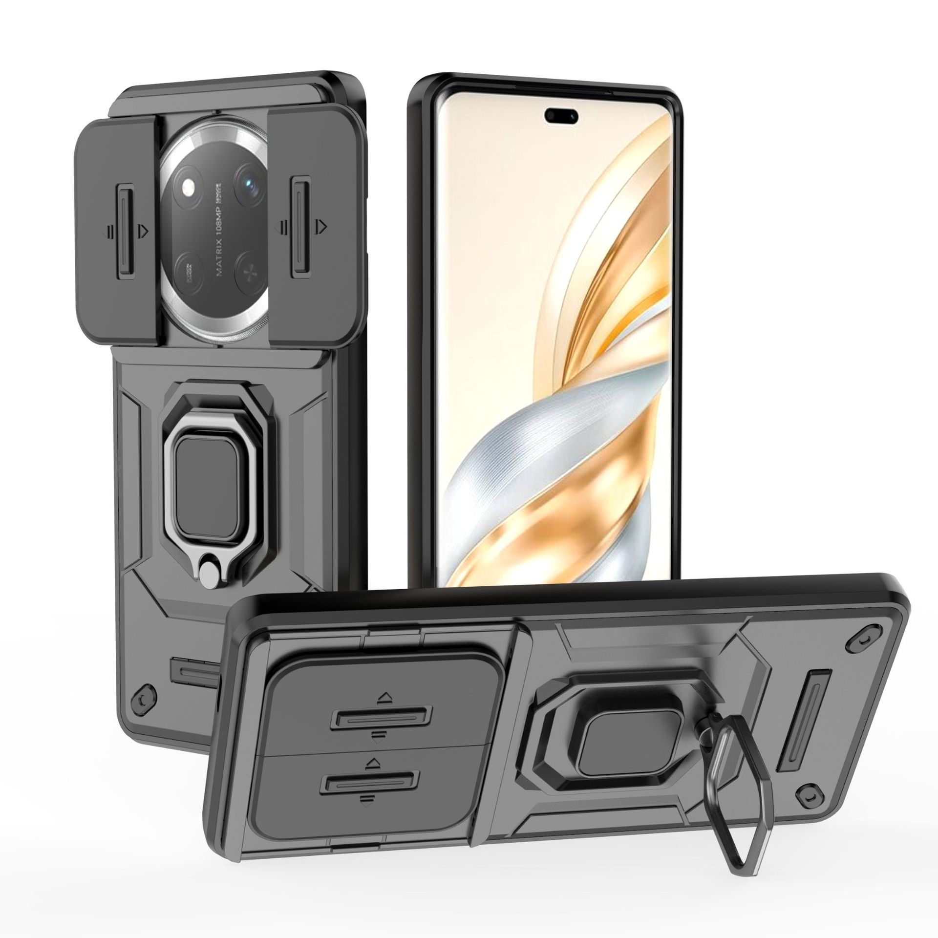 

Honor X9C Phone Case,Military-Grade Magnetic Kickstand Phone Case Cover for Honor X9C чёрный