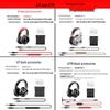 OneOdio DJ Monitoring Over-Ear Wired Headphones with Microphone and Mixer for Studio Recording