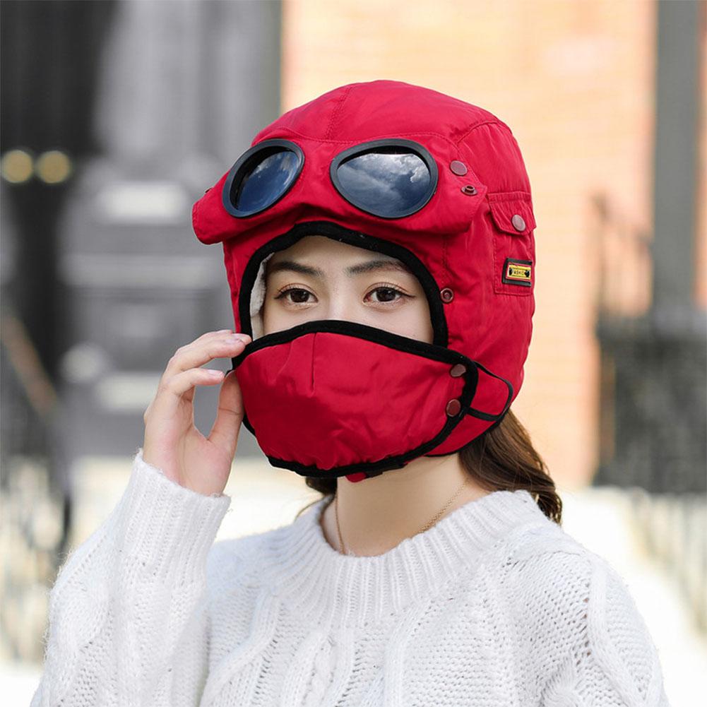Winter Cycling Glasses Ear Protection Face Protection Hat Thickened Wind-proof Hat