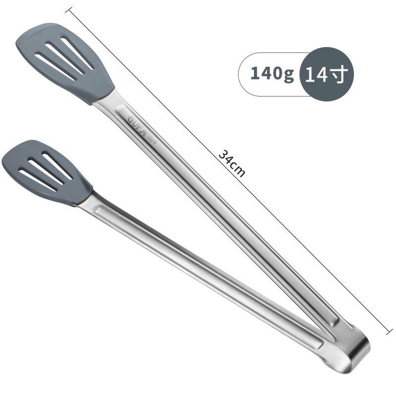 Silicone Hollow Head BBQ Tongs Bread Steak Clips Nonstick Meat Salad Clamp for Home Cooking Utensils Kitchen Accessories