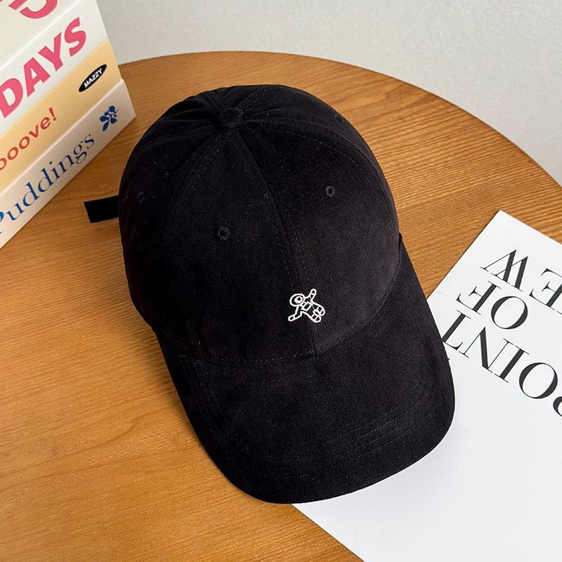 New baseball cap women's spring summer cute versatile big head circumference wide brim show face small shade hard top cap