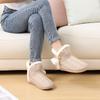 Fashion Smile Winter Boots Women Fuzzy Knitted Ankle Boots Slippers Warm House Cotton Shoes Outdoor Indoor Plush Lining Boots For Women