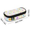 Pencil Bag Structured Durable 300D Polyester Secure Zipper with Main Compartment Mesh Pocket and Pen Slots for School and Study
