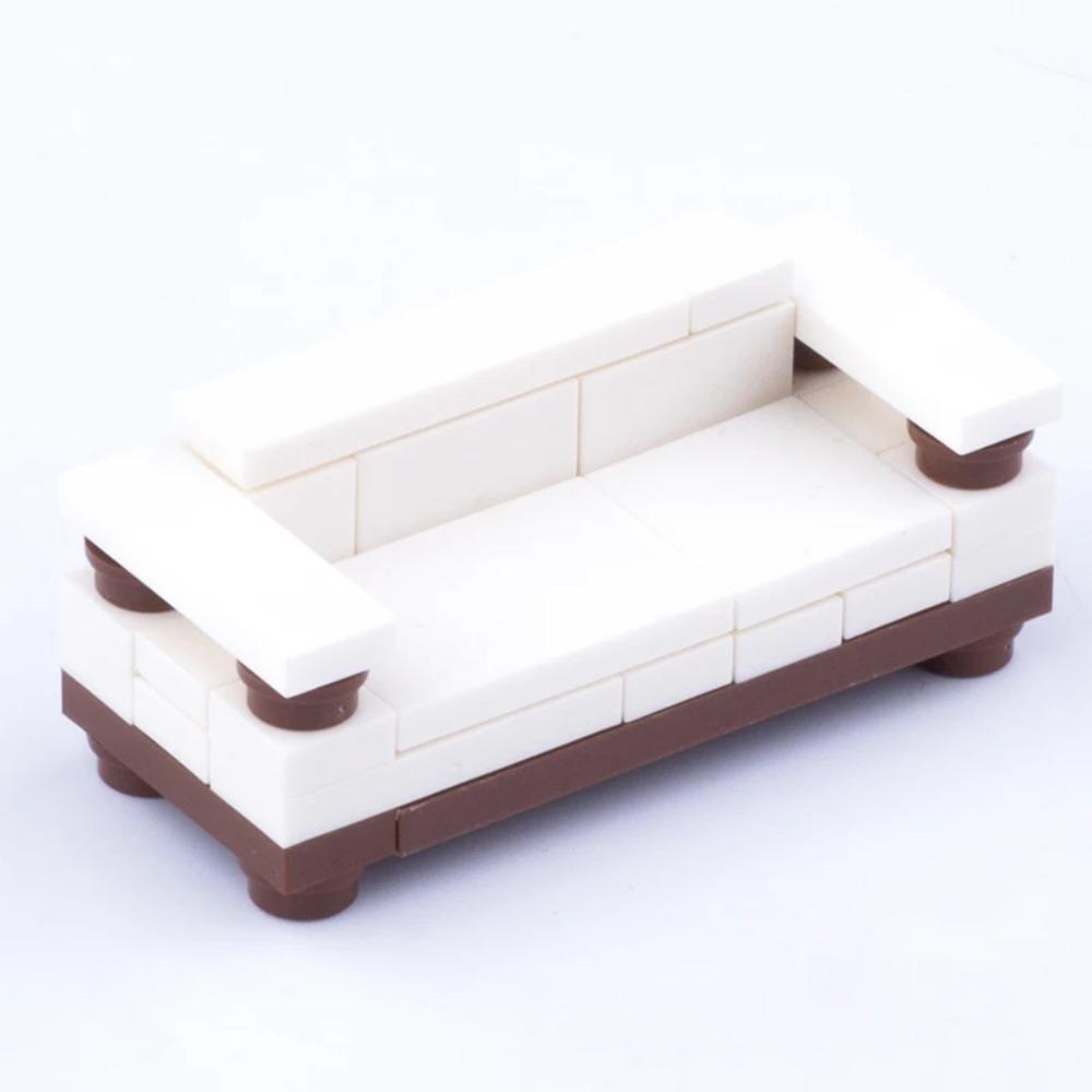 MOC Město Dům Stavebnice Kuchyně Kancelář Ložnice Piano Postel Pohovka Lednice Lampa Knihovna Akvárium Sada Kostek Hračky