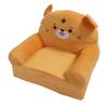 Kids Folding Sofa Plush Fabric Sponge Cartoon Pattern Toddler   Open Couch for Rest Rding
