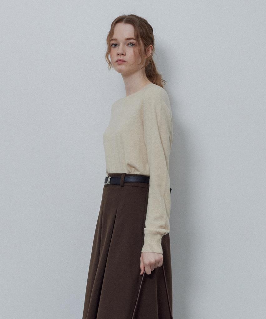 LE STUDIO Simple Touch Wholegarment Knit_Cream