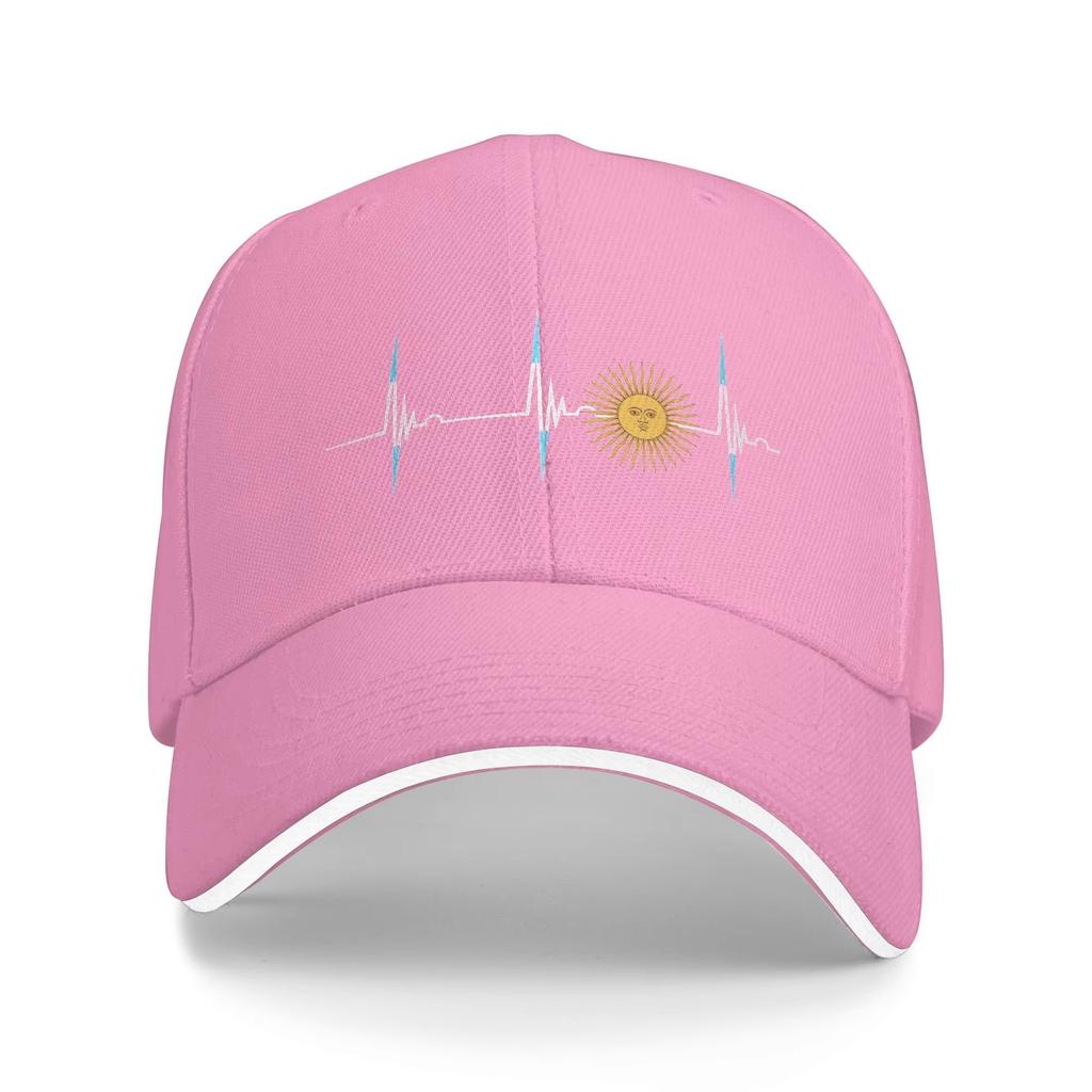 Argentina Sun Heartbeat Baseball Cap Unisex Adult Polyester Adjustable Outdoor Curved Brim Hat