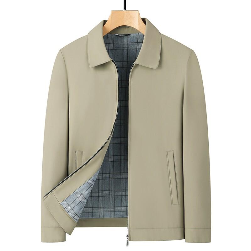Popular Men s Lapel Jacket: Casual Autumn Coat for Middle-Aged and Elderly Dads M (80-110kg)
