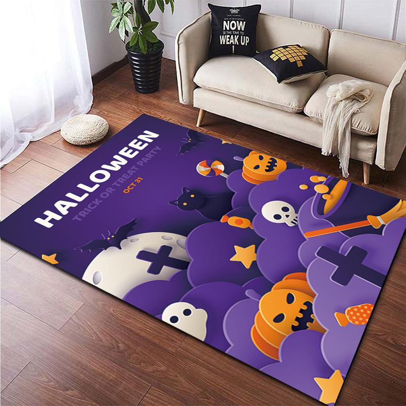 Halloween New Year Gift HD Printing Area Carpet, Living Room Sofa Decorative Carpet, Anti-skid Mat, Alfombras Direct Shipment