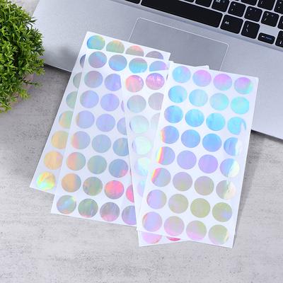 100pc 2cm Stickers Laser Void Circular Shape Blank Void Anti Disassembly Label Holographic Security Sealing Sticker Sealing Tape