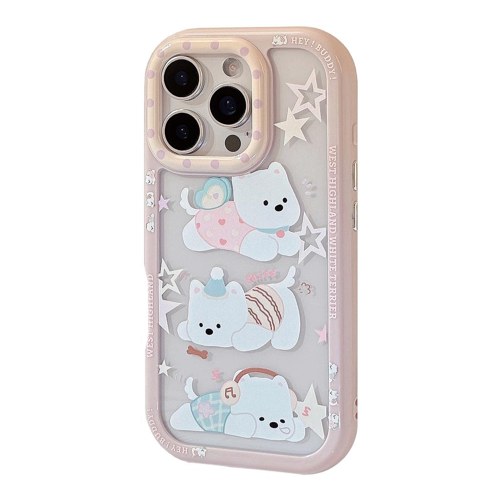 Fun Cartoon West Highlands Suitable for IPhone16 Mobile Phone Case IPhone15 Acrylic 14 Apple 1311