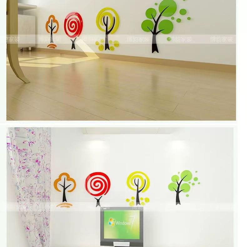 3D Acrylic Cartoon Wall Stickers for Children's Rooms & Classrooms