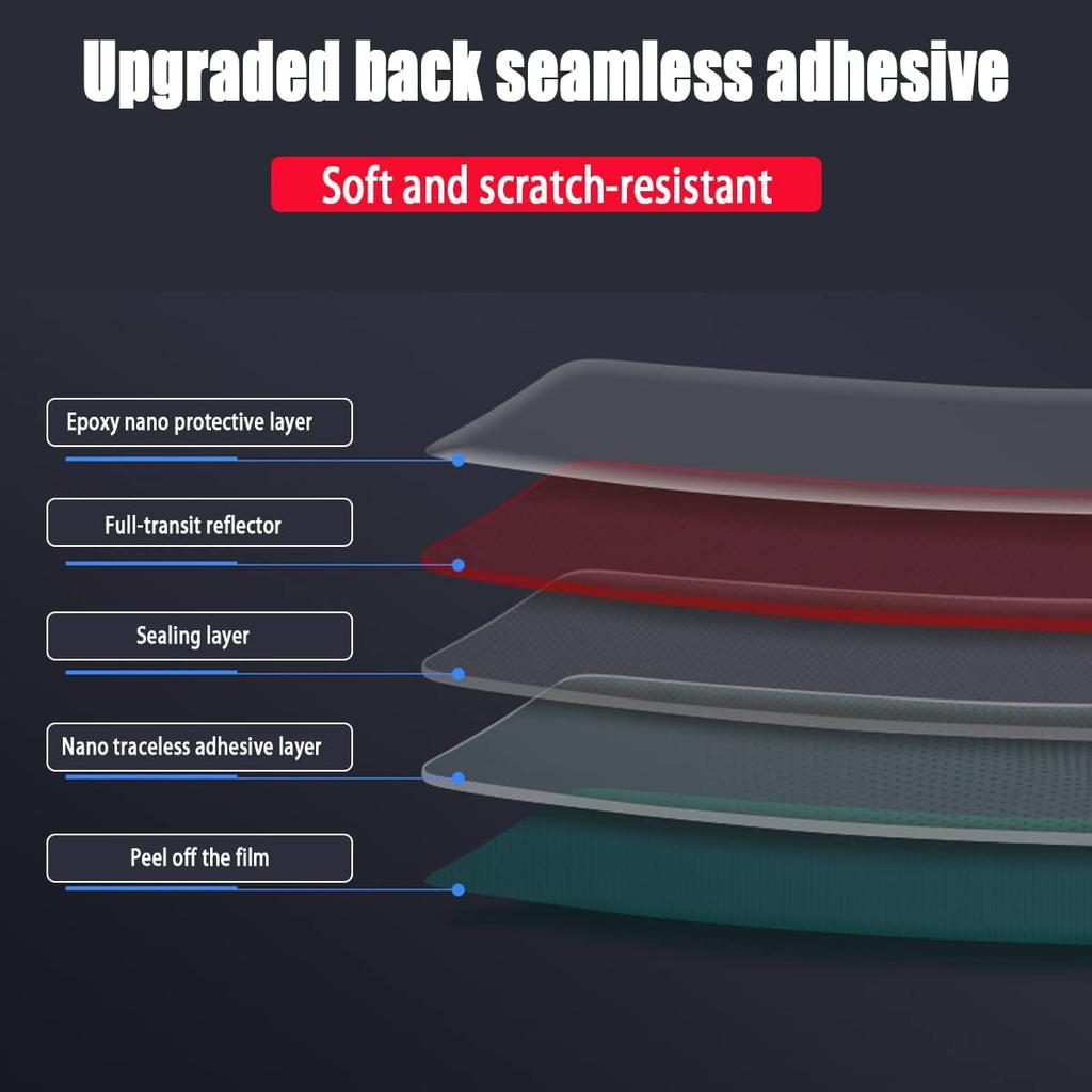 Car Trunk Reflective Sticker, Strong Reflective Anti-Scratch Waterproof Adhesive Stickers for Safe Driving, Universal for Most Cars/SUVs/Pickup