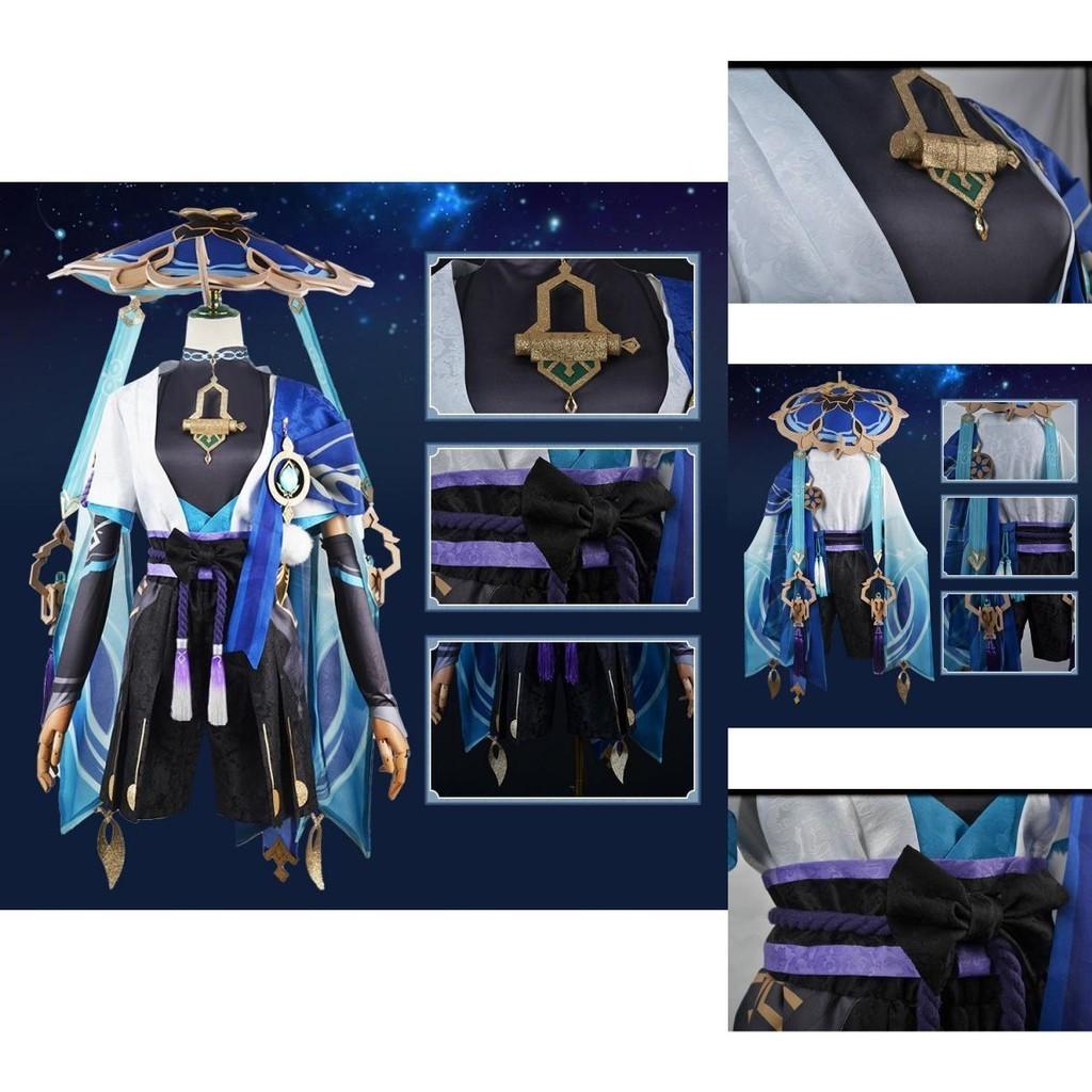 Polyester Genshin Impact Kunikuzushi-zwerver Zwerver Scaramouch Cosplay Bamboehoed Volwassen Outfit
