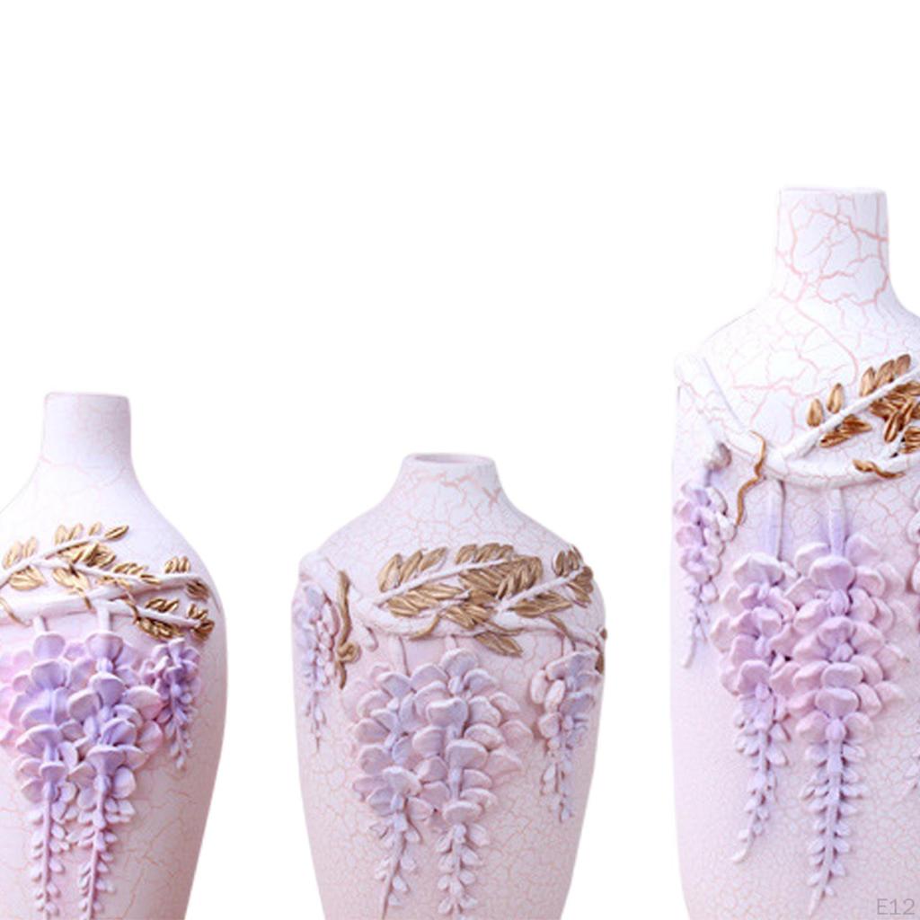 3er-Pack Harzvase Elegante Blumenvase für Hochzeitsfeier Heim Wohnzimmer Dekoration Ornament