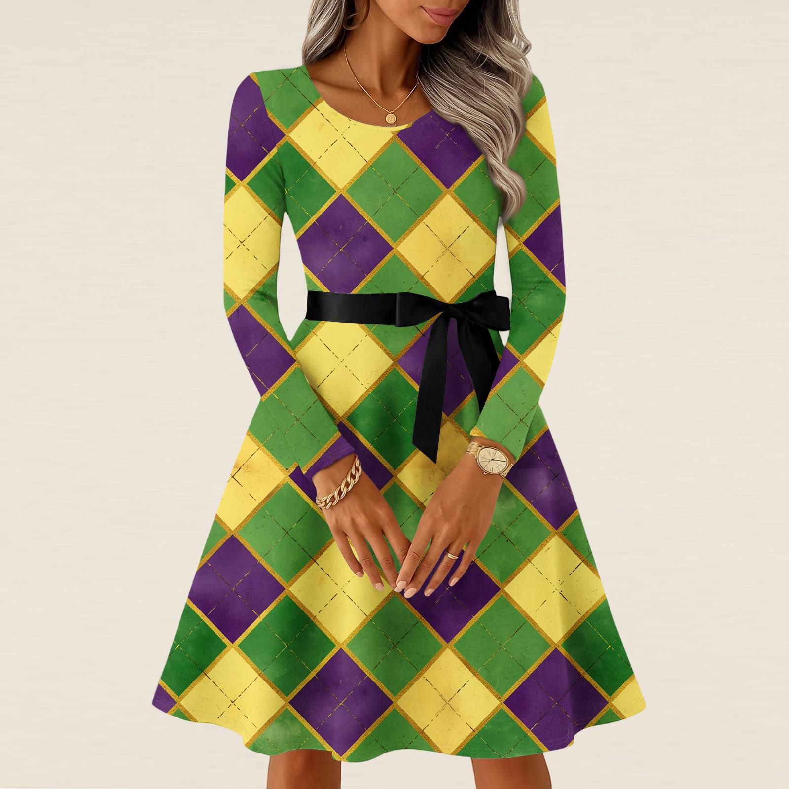 

Женские повседневные модные платья с длинным рукавом в винтажном стиле XXL