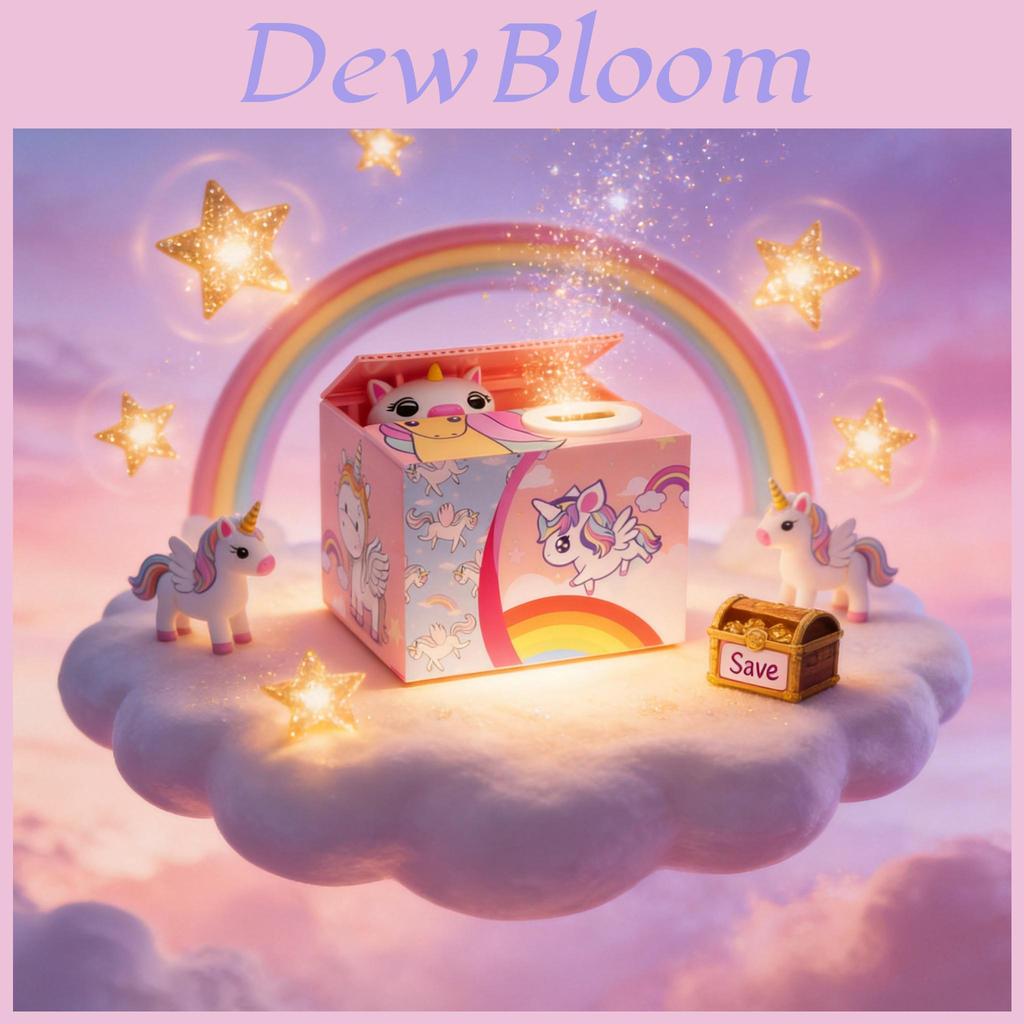 Einhorn-Sparschwein mit handgefertigtem Harz-Cartoon-Design für Kinder und als Geschenk