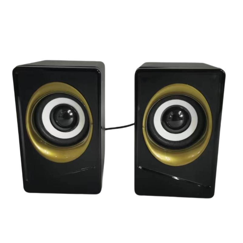 

USB Computer Speakers Set Big Q Eggs Subwoofer Speaker Suitable for Multimedias Activity Laptop Computer Speakers золотий