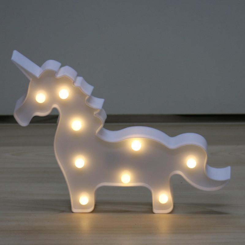 Unicorn Night Light With Star Shape Led Decor For Bedroom And Gift Use