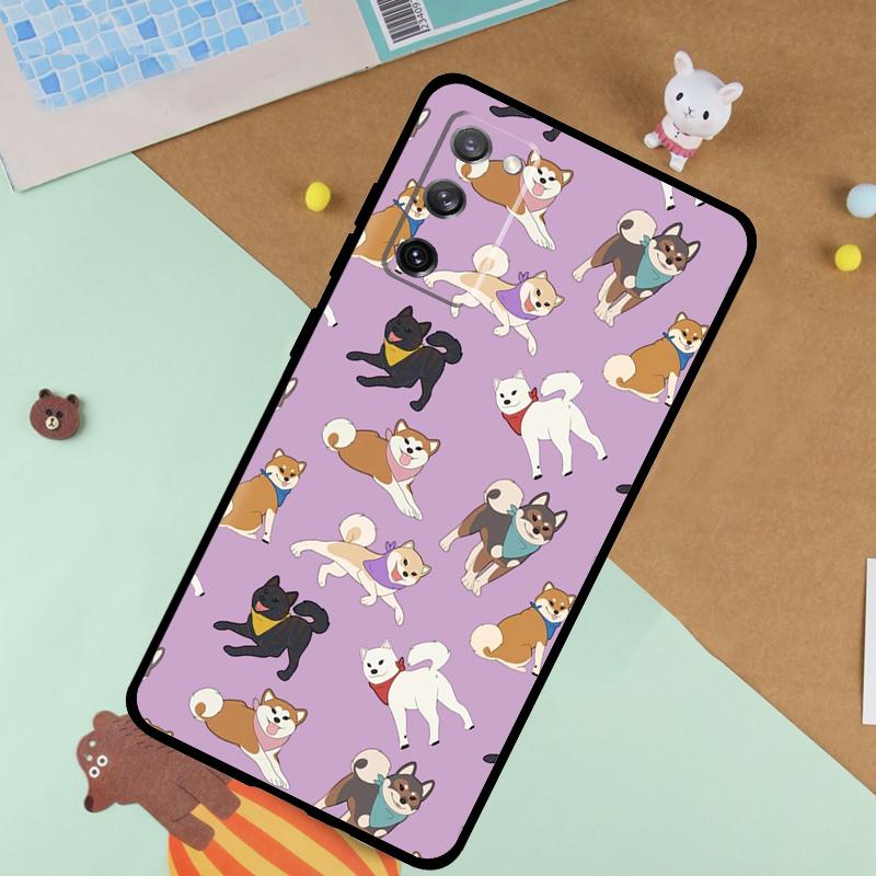Animal Cartoon Akita Dog Soft Case For Samsung Galaxy S25 Ultra S9 S10 S20 S22 S21 Plus S23 FE S24 Ultra Funda Cover Galaxy S25