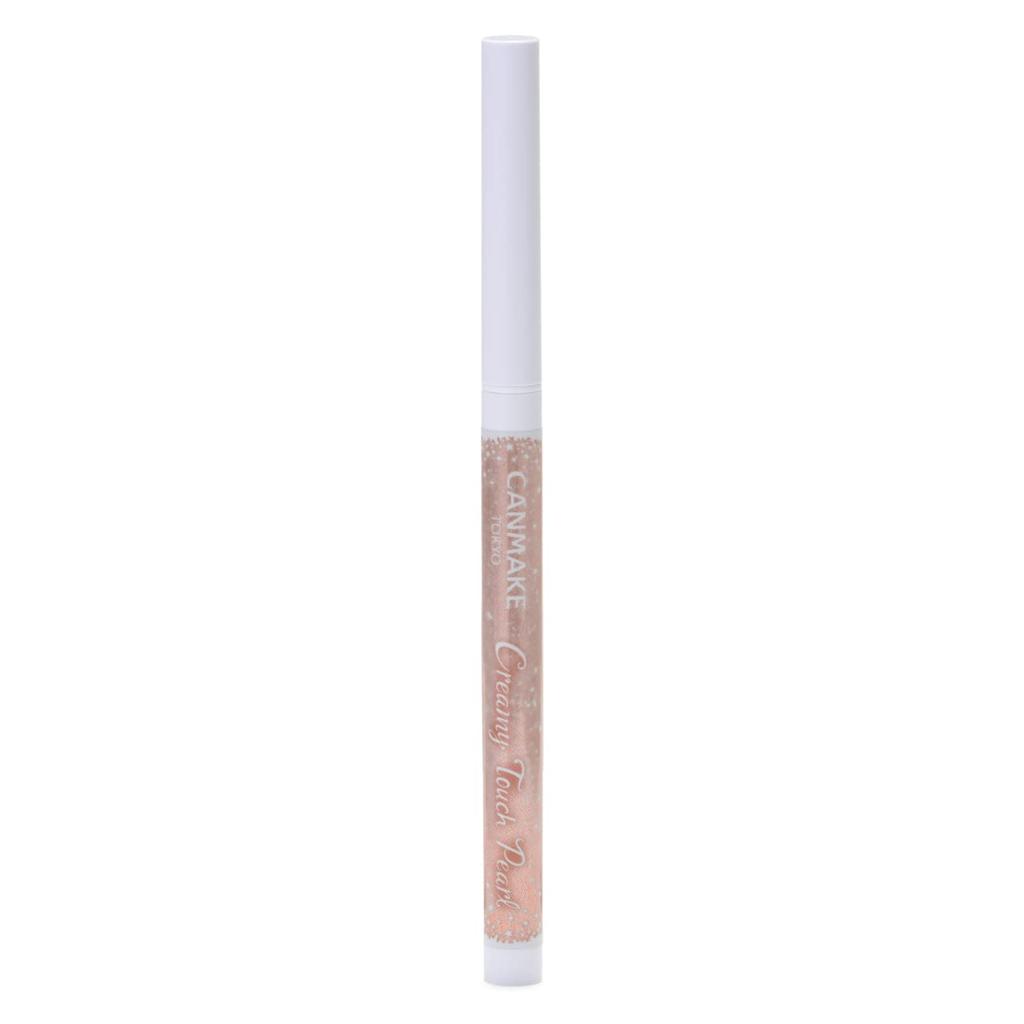 Canmake Creamy Touch Pearl 02 Holiday Beige Creamy Touch Liner with for Bags Glitter, Waterproof, Under-Eye