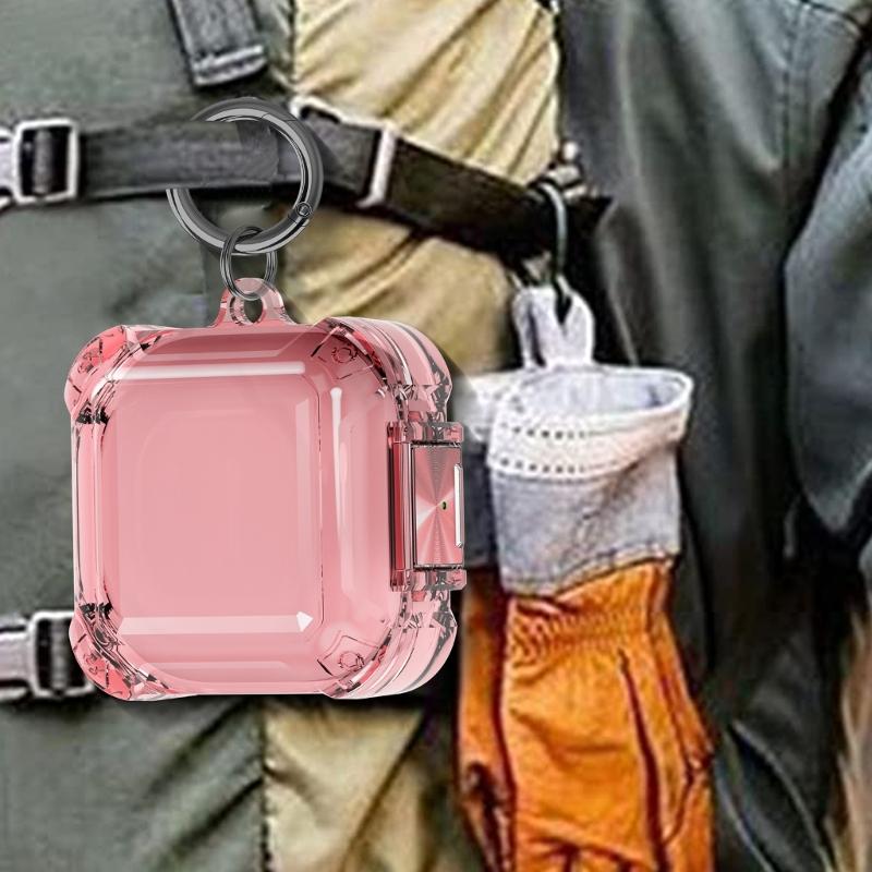 Transparents Earbud Case Scratch Resistant TPU Protections Sleeve for 2/FE with Lanyard Keychains