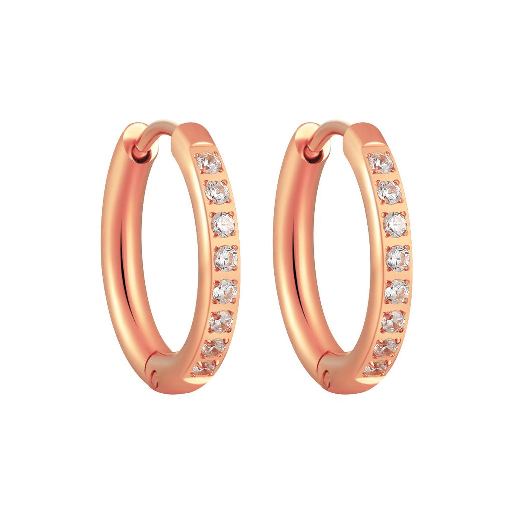 European and American Ins Style Women's Earrings, Stud Earrings with Diamonds, Fashion Accessories, Gold Earrings