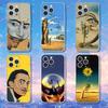 Etui Salvador Dali Painting Phone Case For iPhone 17,16,15,14,13,12,11 Pro,Max,Plus,X,XS,XR,SE4,E Mini Transparent Soft Cover