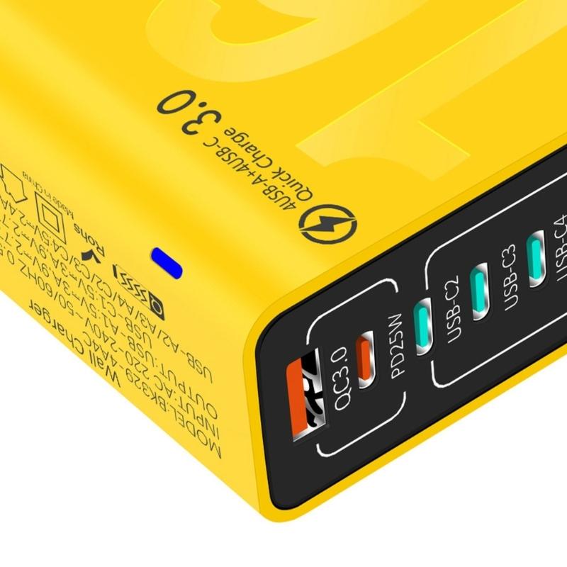 150W Multi Port USB Charging Adapter Fast Charging Wall Adapter Type C USB Travel Charging Adapter For Mobile Phone