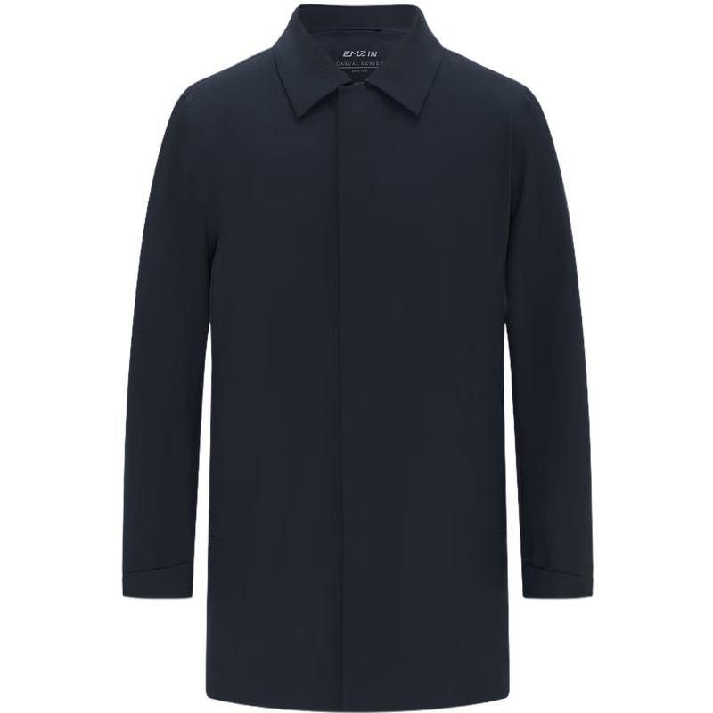 EMZ Men's Siberian Goose Down Business Casual Trench Coat
