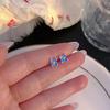 S925 Silver Stud Earrings Women's Ear Hole Earrings Niche Design Earbone Studs High-end Earrings