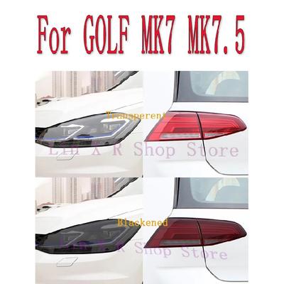 Film de Protection noir anti-rayures pour phares de voiture, autocollants en TPU pour Volkswagen VW Golf 7 MK7 2014, accessoires