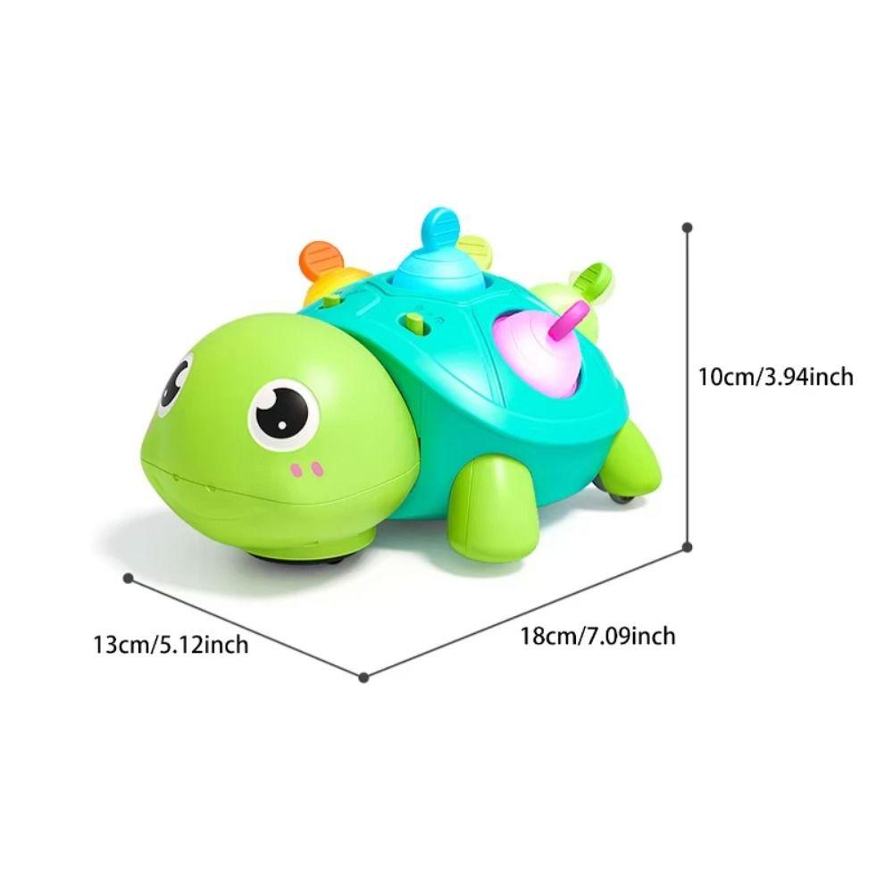 Flat Ground Escape Moving Walking Turtle Automatic Sensing Crawling Turtle Toys For Babies