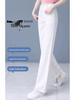 Summer 2025 Women's High-Waisted White Denim Jeans - Loose, Slimming Straight/Wide Leg Pants