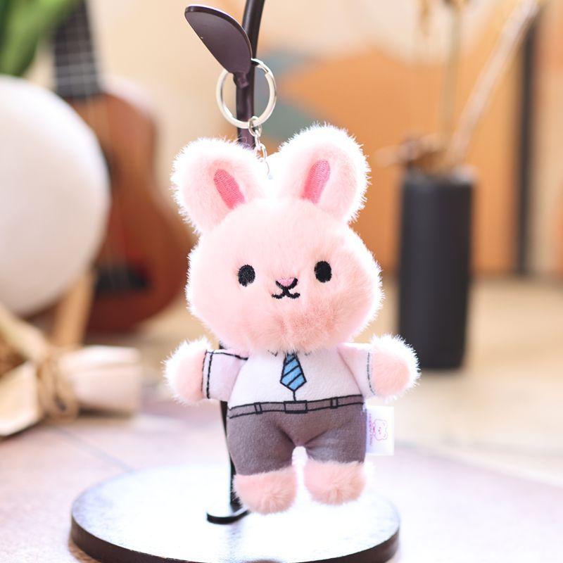 

Cute Bunny Plush Keychain With Pp Cotton Filling For Kids And Collectors Gray Leg