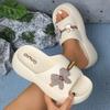 Fashion 2025 Summer Platform Cloud Slippers Women Comfy Solid Color Soft Sole EVA Pillow Slides Woman Couple Non Slip Beach Flip Flo