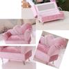 Openable Pink Furniture Jewelry Box Earrings Bracelet Ring Necklace Display Storage Cases Mini Armchair for Dollhouse