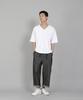 Seinteukeulu Plain V-Neck 16S Cotton Knee-Length Short Sleeve T-Shirt V-8A01 White