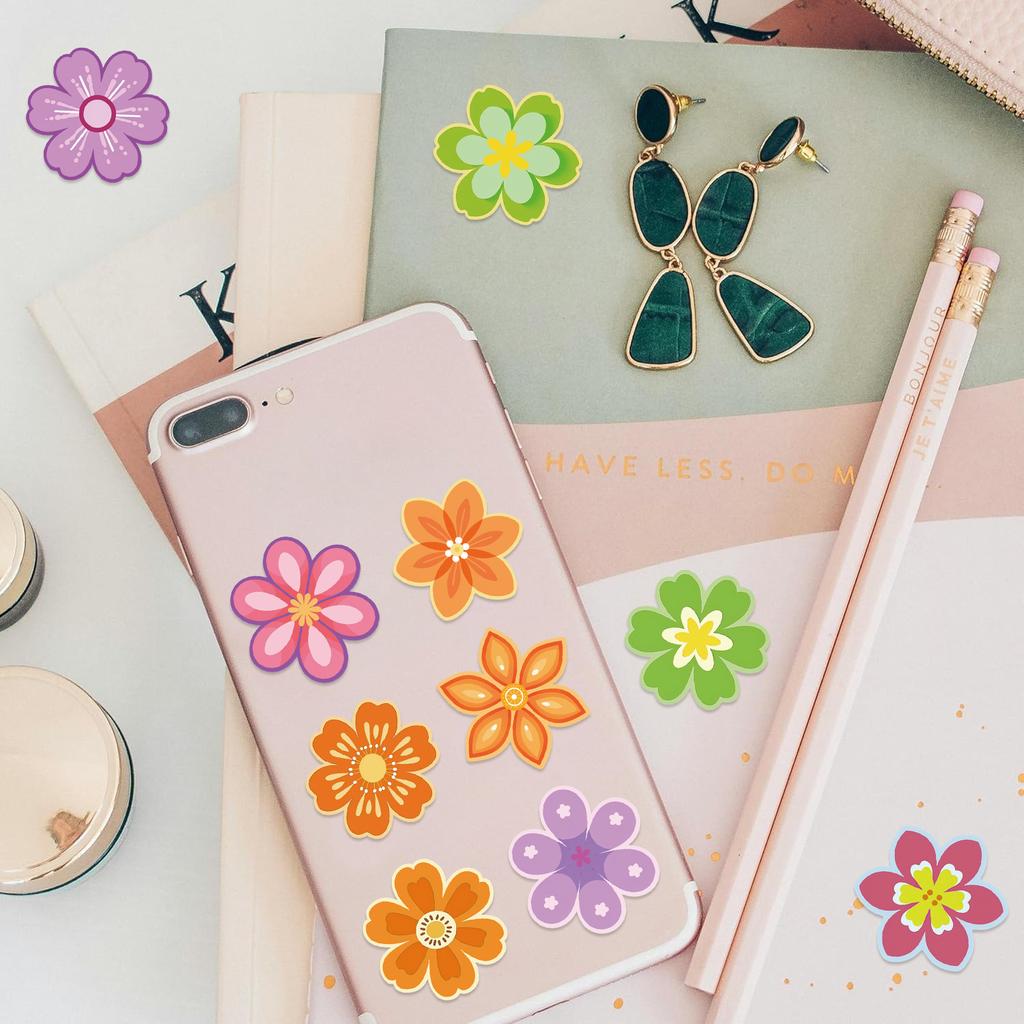 500 Pieces/roll Roll Sticker Tape Danish Flower Sticker Handbook Material Decorative Envelope Seal Sticker