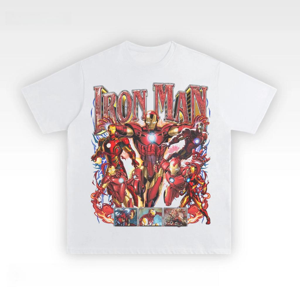 2026 New Iron Unisex Crewneck Digital Directprint Limited Edition American Retro Vintage Print Shortsleeved Tshirt