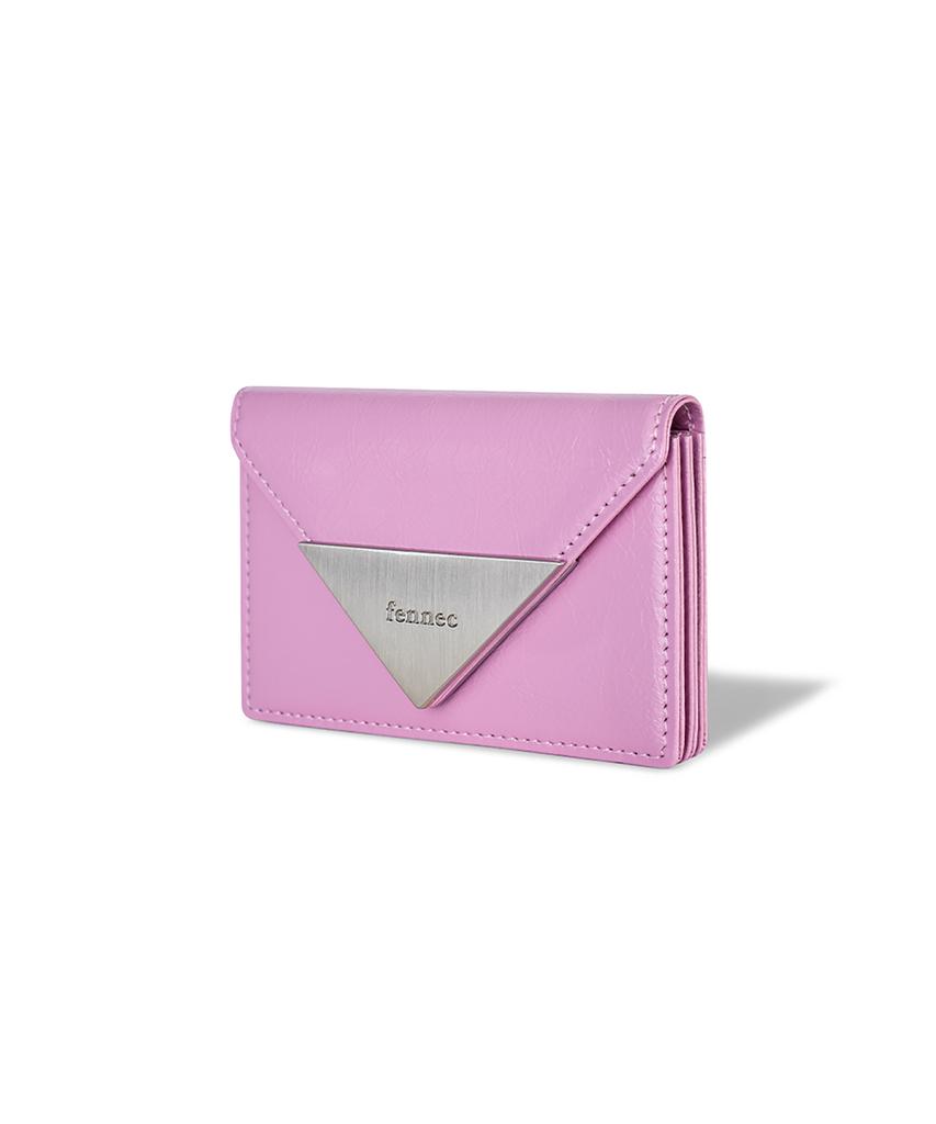 Fennec Crinkle Triangle Accordion Pocket - Lilac Pink