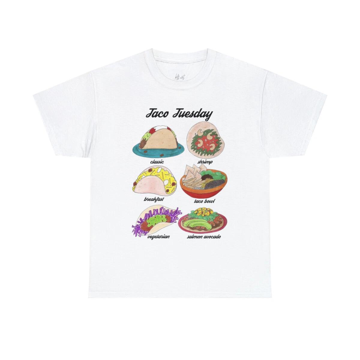 “Taco Tuesday” Illustration Unisex Graphic T-Shirt 3XL